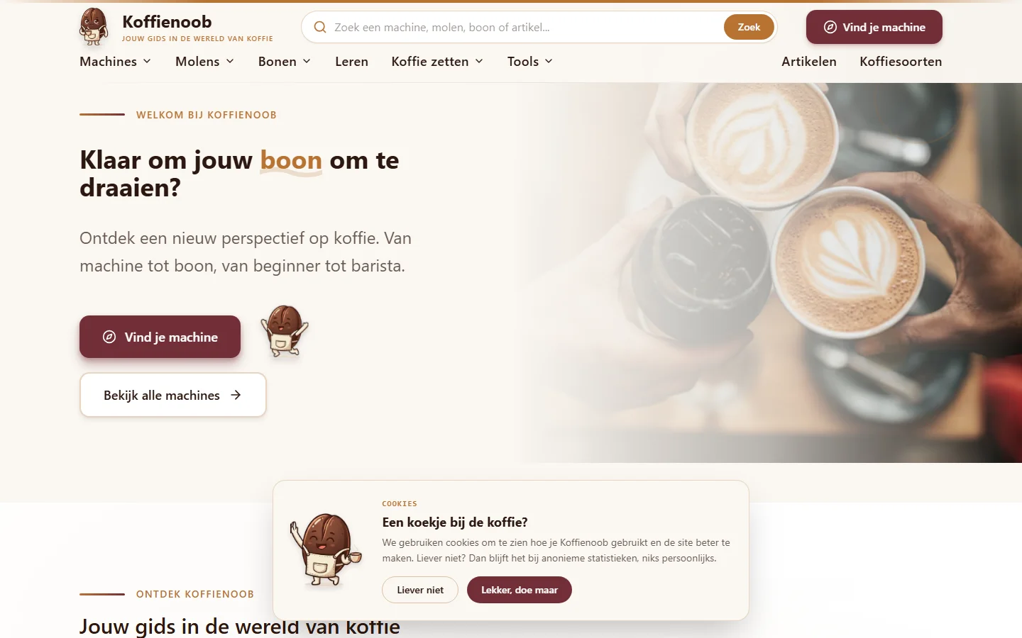 Koffienoob: 10x meer klikken